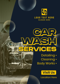 Carwash Auto Detailing Poster Design