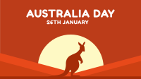 Kangaroo Silhouette Facebook event cover Image Preview