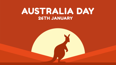 Kangaroo Silhouette Facebook event cover Image Preview