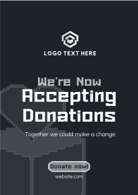 Pixel Donate Now Poster Image Preview