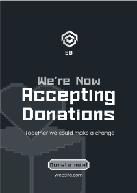 Pixel Donate Now Poster Image Preview