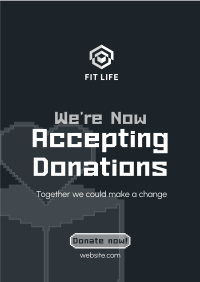 Pixel Donate Now Poster Image Preview