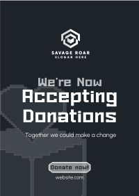 Pixel Donate Now Poster Image Preview