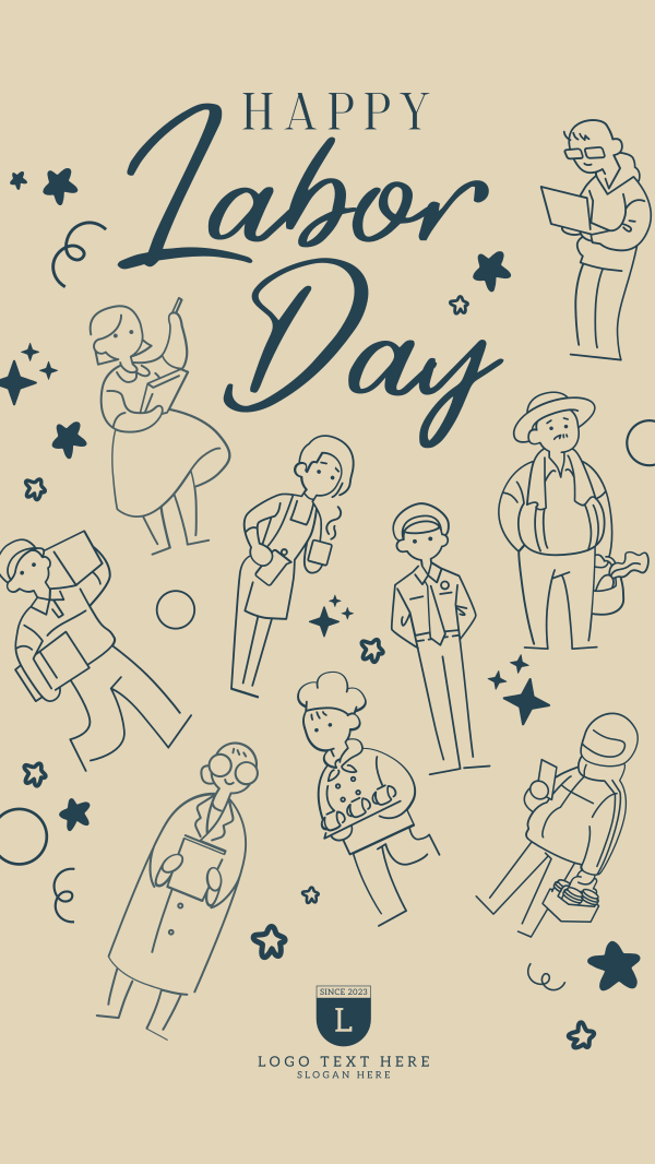 Labor Day  celebration Facebook Story Design