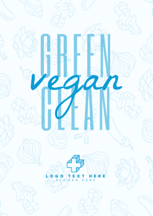 Green Clean and Vegetarian Poster Image Preview