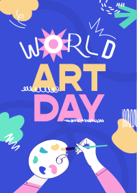 Quirky World Art Day Poster Image Preview