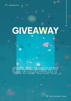 Giveaway Confetti Flyer Image Preview