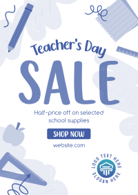 Supplies Sale for Teachers Flyer Image Preview