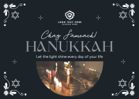 Hanukkah Celebration Postcard Design