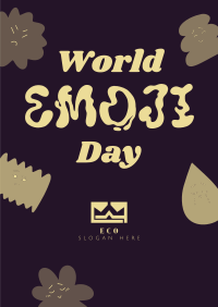 Emoji Day Blobs Flyer Design