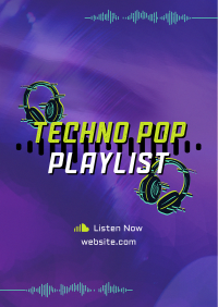 Techno Pop Music Flyer Design