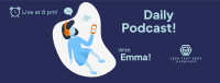 Live Daily Podcast Facebook cover Image Preview