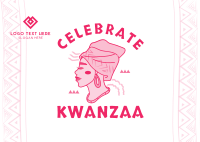 Kwanzaa African Woman Postcard Design