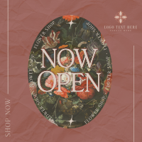 Flower Shop Open Now Instagram Post Design