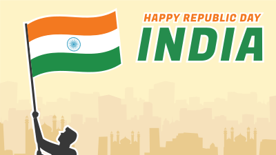 Indian Flag Waving Facebook event cover Image Preview