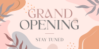 Elegant Leaves Grand Opening Twitter post Image Preview
