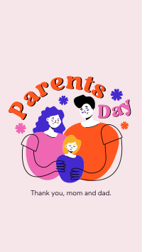 Happy Mommy & Daddy Day YouTube Short Design