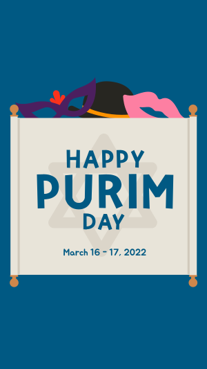 Happy Purim Facebook story Image Preview