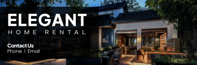 Elegant Home Rental Twitter header (cover) Image Preview