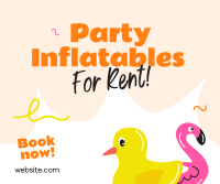 Party Inflatables Rentals Facebook Post Design