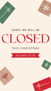 Christmas Closed Holiday TikTok video Image Preview