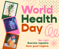 Retro World Health Day Facebook post Image Preview