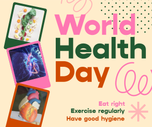 Retro World Health Day Facebook post Image Preview