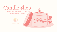 Candle Shop Promotion Facebook Event Cover Design