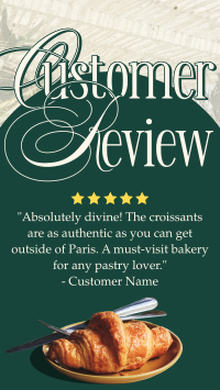 Pastry Customer Review YouTube short Image Preview