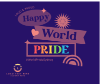 Gradient World Pride Facebook post Image Preview