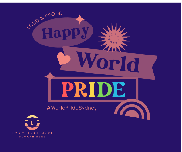 Gradient World Pride Facebook Post Design