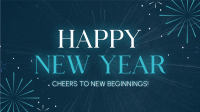Fireworks New Year Greeting Facebook Event Cover Design