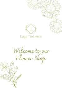 Minimalist Flower Shop Poster Image Preview