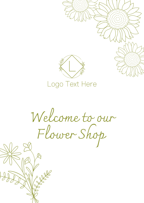 Minimalist Flower Shop Poster Design Image Preview