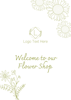 Minimalist Flower Shop Poster Image Preview
