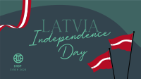 Latvia Independence Flag Facebook Event Cover Design