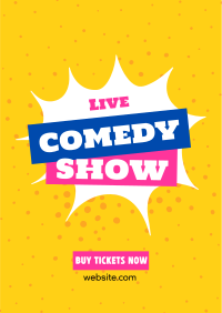 Live Comedy Show Flyer Design