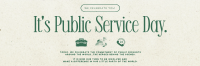 Minimalist Public Service Day Twitter header (cover) Image Preview
