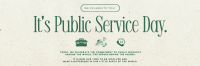 Minimalist Public Service Day Twitter Header Image Preview