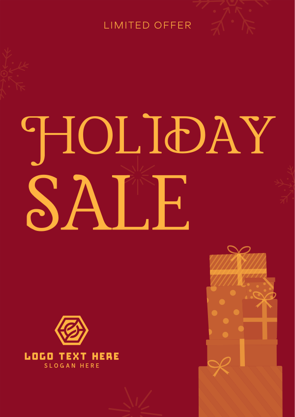 Holiday Gift Sale Poster Design Image Preview