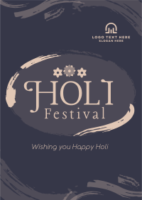 Brush Holi Festival Poster Image Preview