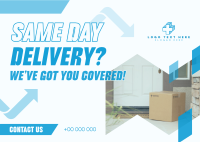 Courier Delivery Services Postcard Design