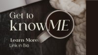 Get to Know Me Facebook event cover Image Preview