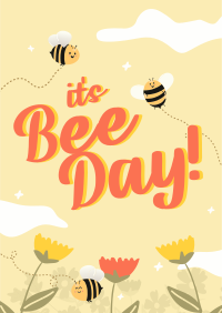 Happy Bee Day Garden Poster Image Preview