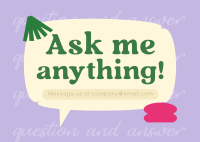 Interactive Question and Answer Postcard Image Preview