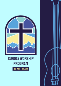 Sunday Worship Program Poster Image Preview