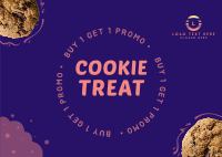 Double Cookie Bite Postcard Design