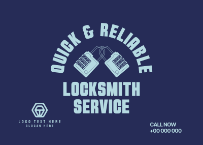 Locksmith Badge Postcard Image Preview
