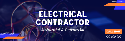  Electrical Contractor Service Twitter header (cover) Image Preview