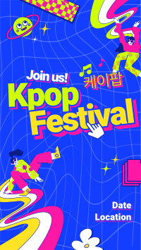 Trendy K-pop Festival Instagram story Image Preview